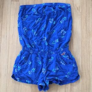 Hollister Strapless Romper w/ Pineapple Design